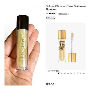 Natasha Denona Golden Glimmer Gloss Shimmering Lip Plumper. NIB.